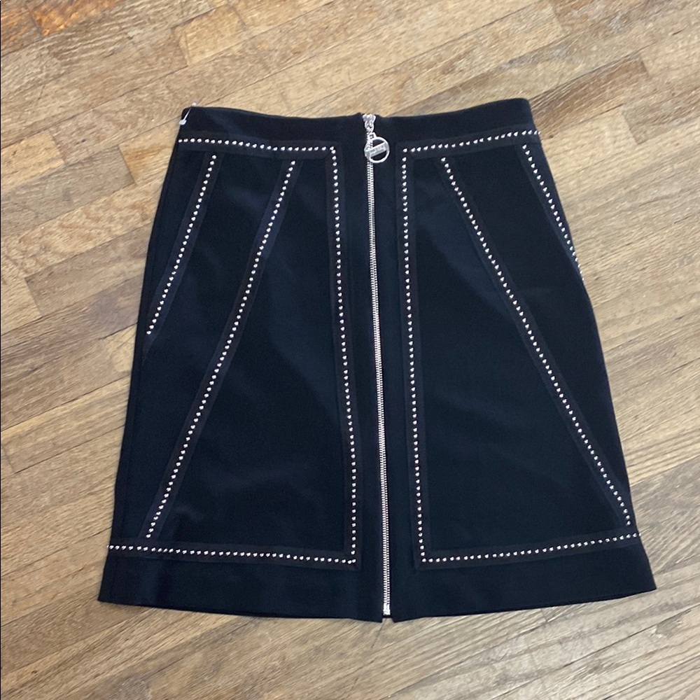 Joseph Ribkoff Black Skirt with Silver Detailing